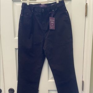 NWT Black Gloria Vanderbilt Amanda Jeans Size 14